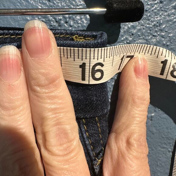 7 for all mankind jeans 32 Waist A pocket Dark Denim Stretchy Comfy Wide Leg - Picture 3 of 11